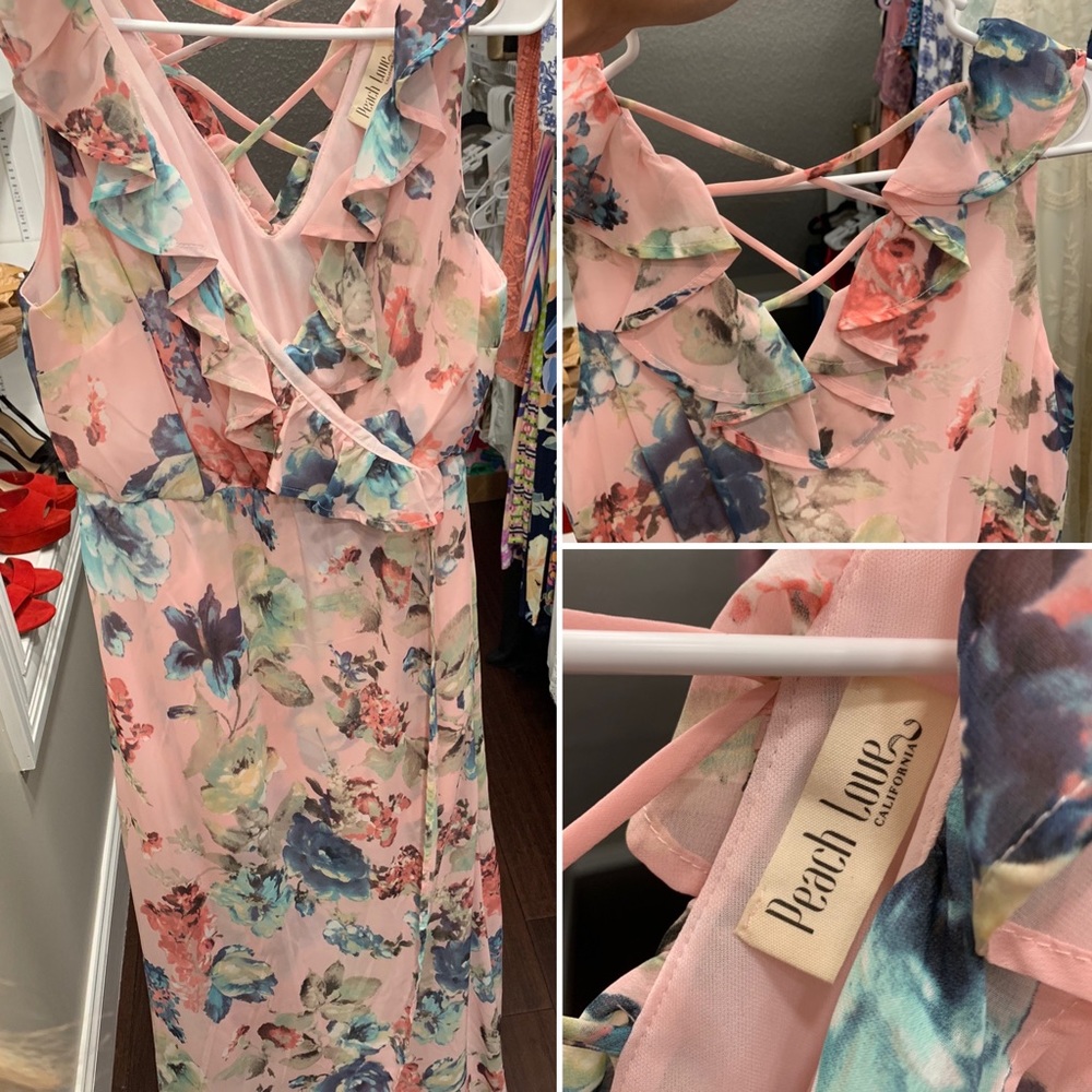Peach love maxi dress - Medium